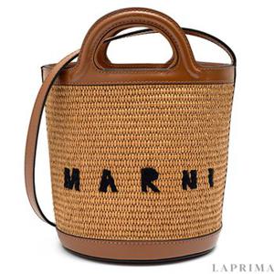 MARNI 마르니 라피아 레더 트로피칼리아 로고 토트백 SCMP0056Q1-P3860-00M50