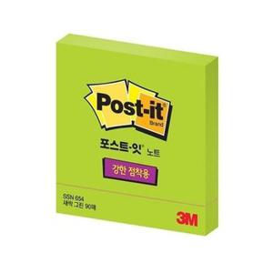 3M 포스트잇 슈퍼스티키 654-SSN 새싹그린/(76x76 9 (WC7DEBE)