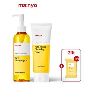 퓨어 클렌징 오일+폼SET(200ml+100ml)(+퓨어 클렌징 티슈 10매 증정)