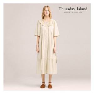 [Thursday Island] 빅 카라 롱 원피스(T224MOP260W)