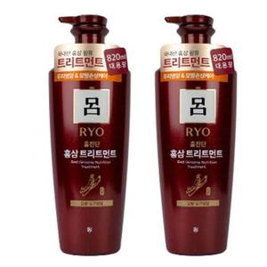 홍진단 홍삼 트리트먼트 손상모발용 려 820ml 2개