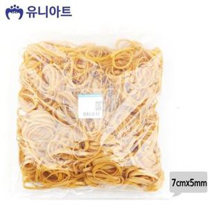 유니아트 (고무밴드) 노랑 고무줄 (7cmx5mm) G300 (WD89943)