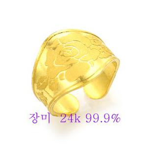 순금 돌반지 돌 백일 반지 장미 모양 3.75g 24k 99.9% 신상품30종