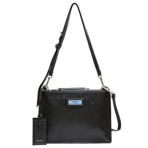 PRADA 여성 가죽 숄더백 1BH113 PEO F0OK0 BLACK