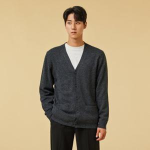 *정상가 69,900원*남 메리노울 V넥 가디건_CHARCOAL