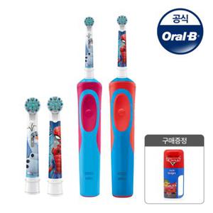 [Oral-B]오랄비 어린이 전동칫솔 D12k (겨울왕국/스파이더맨)+전용 칫솔모 2개입+양치컵 증정