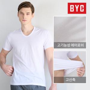 BYC 남성 에어로쉬 반팔런닝 5매