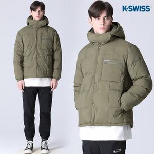 K-SWISS] 덕다운 버튼 미드 경량 패딩 점퍼