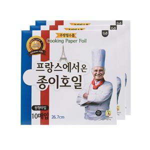 프랑스 종이호일 원형10매x3팩