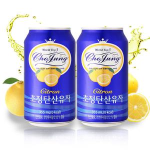 초정탄산수 유자 350ml x 24캔 1박스