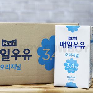 무료배송 매일유업 멸균우유 오리지널 1000ml 12팩