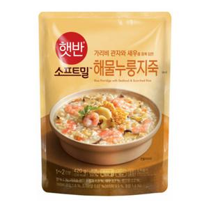 CJ 비비고 프리미엄 해물누룽지죽 420g 햇반소프트밀