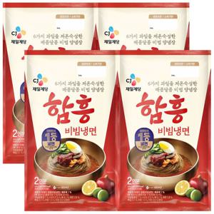 CJ 함흥비빔냉면 474.4g x 4개 / 냉장식품 간편조리