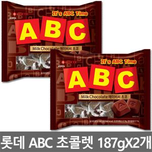 롯데 ABC 초콜릿 187gX2개