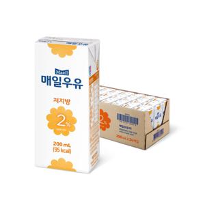 매일 멸균우유 저지방 2프로 200ml 24팩