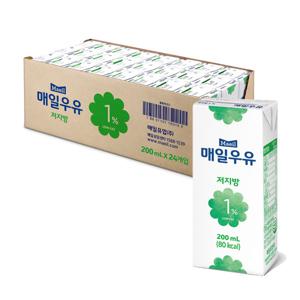 매일 멸균우유 저지방 1프로 200ML 24팩