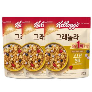 큐브 현미그래놀라 500g 3개