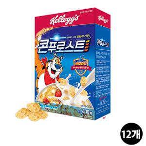 켈로그 콘푸로스트 600g_12개_한박스(1box) /대용량 호텔조식 크레페 팥빙수 씨리얼