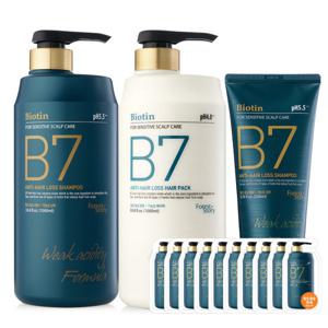 B7 약산성 탈모 샴푸 +탈모 헤어팩 (최종가 21590원) 1000ml+1000ml+200ml+10매+추가할인쿠폰