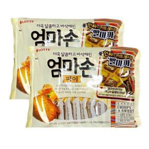 org_1931 엄마손파이 254g 2개 간식 모음 안주 바삭 과자 엄마손파이 롯데과자 대용량과자 맛있는과자 인기