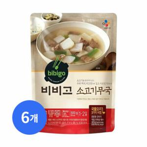 CJ 비비고 소고기무국 500g  6봉