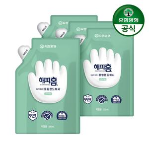 해피홈 SAFE365 핸드워시 리필형 그린샤워향 200ml 4개