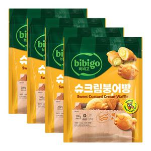 [CJ] 비비고 슈크림 붕어빵 300g X4개