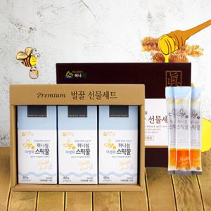 [강원양봉] 프리미엄 야생화 스틱꿀 선물세트 (30개x3box)