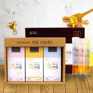 [강원양봉] 프리미엄 스틱꿀 3종 선물세트 (30개x3box)