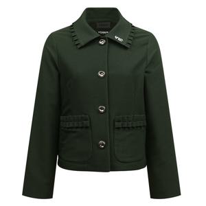 [V12] TRAPEZE LINE APPLIQUE JACKET_V21C1JP217_GN