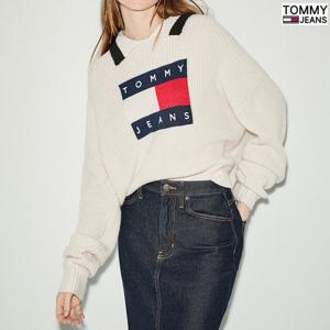 타미진 여성 TOMMY 플래그 폴로스웨터