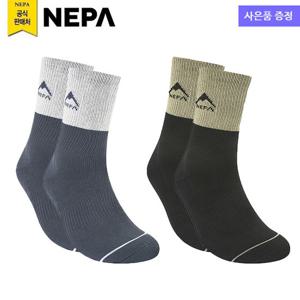 네파 7JC8315 남여 투톤 2PAIRS 크루삭스