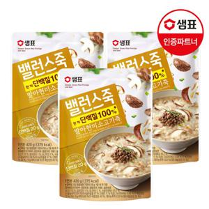 [샘표] 밸런스죽 발아현미소고기죽 420g x3팩