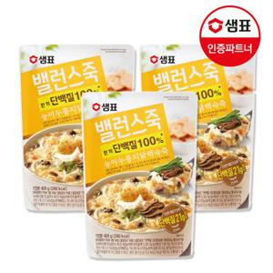 샘표 밸런스죽 능이누룽지닭백숙죽 420g x3팩