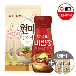 샘표 비빔국수키트2 (비빔장350g1개+현미쌀소면400g2개)+기프트