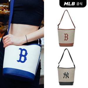 [MLB] 베이직 빅로고 캔버스 버킷백 (3COLOR)