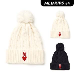 (MLB키즈공식)24FW 하트 폼폼 비니 (2color) 7ABNH0246