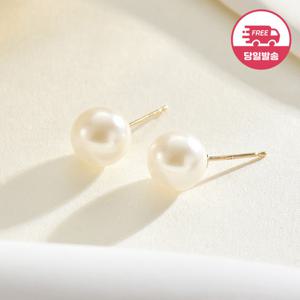 [비앤비골드] (당일발송)14K 진주 귀걸이 8mm 한쌍 JAE40398