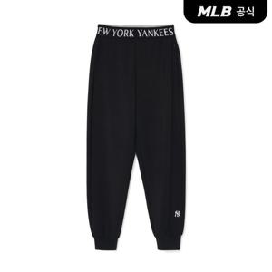 [MLB] 여성 베이직 럭슬레저 하이웨이스트 조거팬츠 NY (Black)