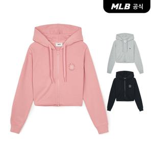 [MLB] 여성 베이직 원형로고 크롭 후드집업 (3 COLOR)