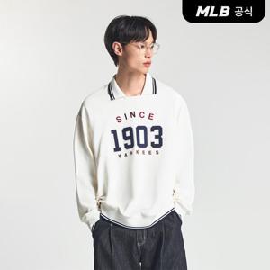 [MLB] 스포티브 바시티 오버핏 카라 맨투맨 NY (Cream)