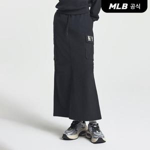 [MLB] 여성 베이직 쿠퍼스 우븐 카고 롱 스커트 NY (Black)