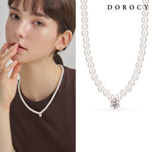 [도로시] 14k 모이사나이트 캐럿 스와진주 비드 목걸이(6mm)_2CT