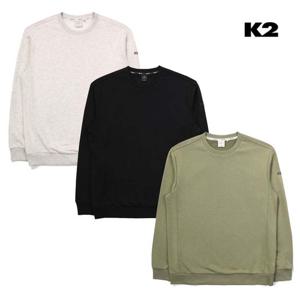 K2 양말증정 남성 가을 간절기 캐주얼 긴팔 라운드 맨투맨 티셔츠 KMU23250GR