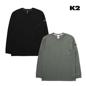 K2 남성 가을 간절기 등산 긴팔 포켓 라운드 티셔츠 KMU23253GR