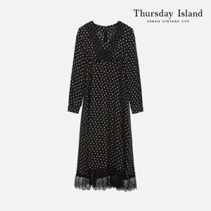 [Thursday Island] 레이스 블록 원피스(T226MOP142W)