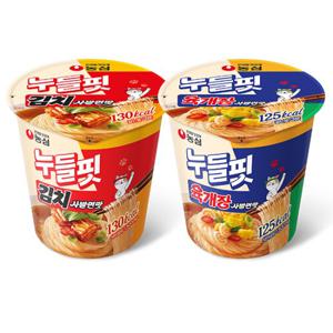 농심 누들핏 육개장 사발면 맛 8개입/김치사발면맛