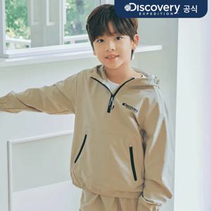 디스커버리키즈 키즈 우븐 트레이닝 후드 아노락 (L/BEIGE) DKTR33044-BGL