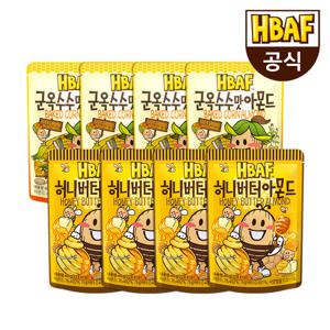 [본사직영] 바프 40g아몬드 8봉 세트(허니버터 4봉+군옥수수 4봉