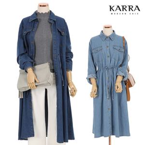 KARRA (77까지)데님스트링원피스자켓_KL1FJK006C